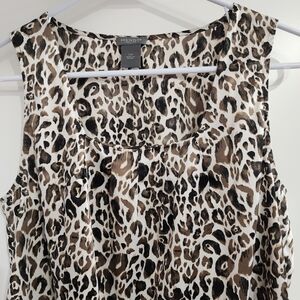 Ann Taylor Leopard Print Sleeveless Top